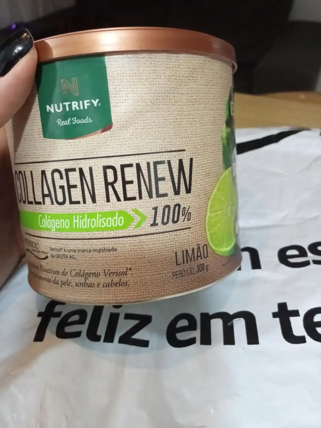 Foto real do produto colágeno Verisol certificado