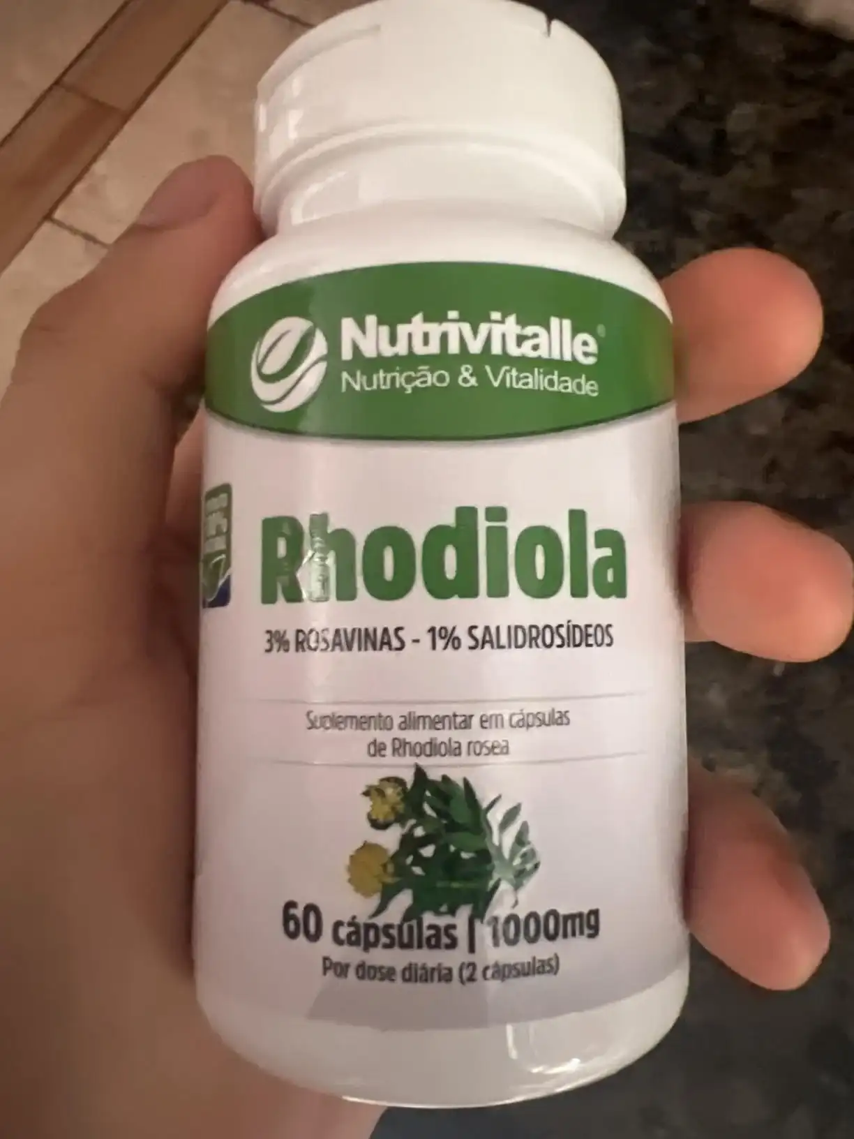Foto do suplemento Rhodiola Rosea Nutrivitalle 1000mg