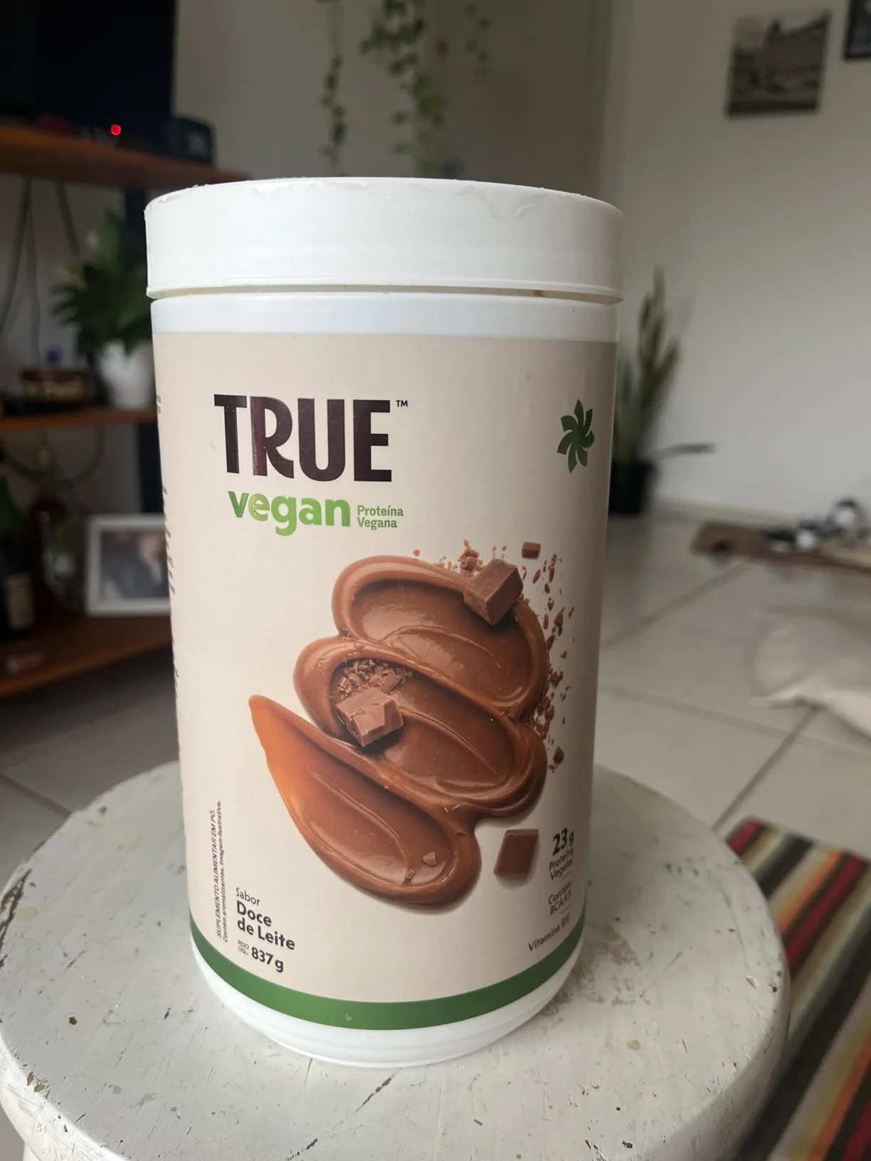 True Source True Vegan Proteína Vegetal com BCAA e Glutamina sabor Doce de Leite